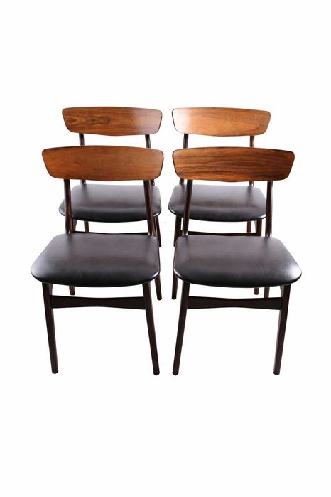 Kpl stół i 4 krzesła palisander Dania –Schonning & Elgaard 1960r 120cm