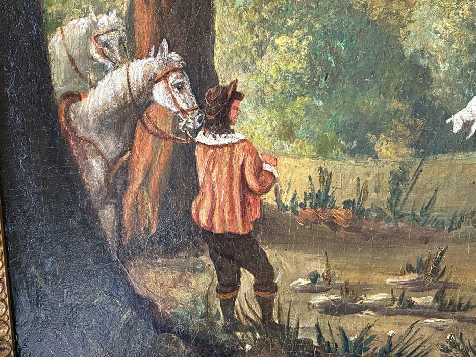 Pintura oleo sec XVIII escola Francesa