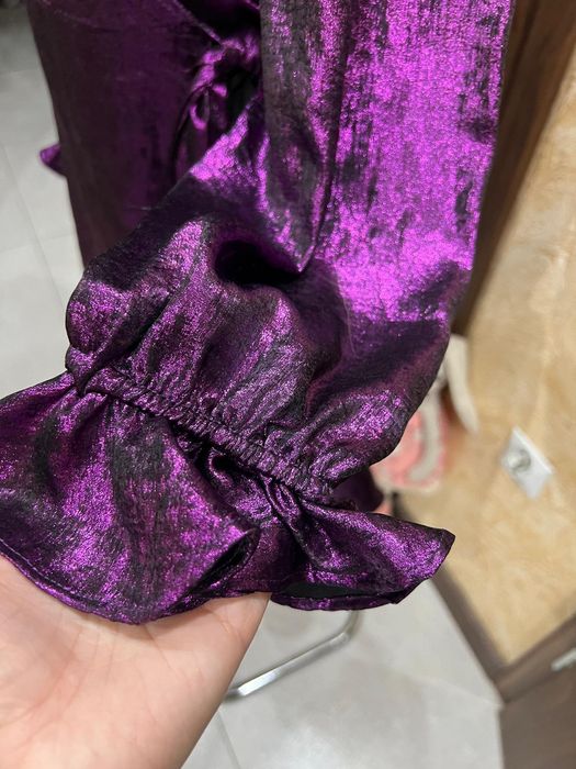 Nowa sukienka wiązana metaliczna damska  M/L