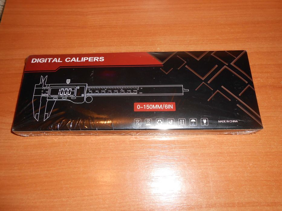 Электронный штангенциркуль 150 мм, нержавеющая сталь, ЖК-экран
