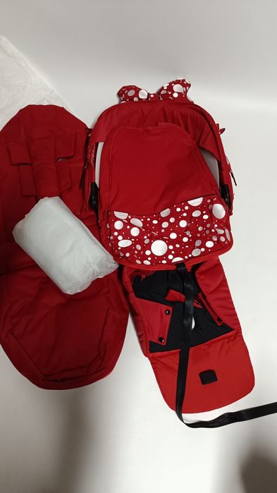 Cybex priam 4.0 Jeremy Scott Petticoat Red tapicerka + śpiwór