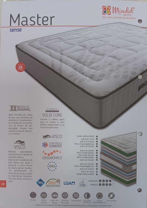 Colchão Viscoelástico 29 cm altura, NOVO - Promoção do Dia