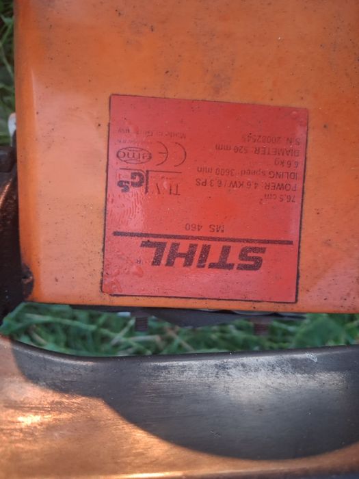 Pilarka stihl ms460 4.6KW  6.3 KM