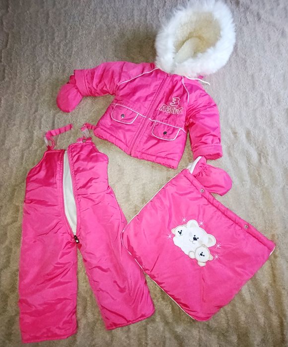 Зимовий комбінезон для дівчинки 1-1,5 р