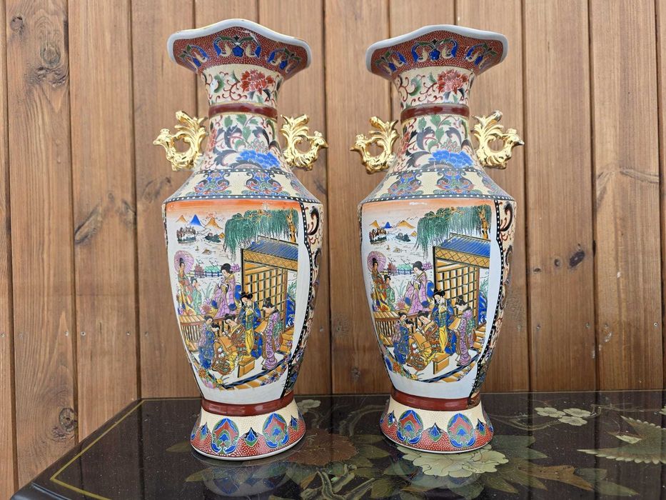 Wazon orientalny porcelanowy dost. 2 sztuki #205 #206 Stylowy Węgrów