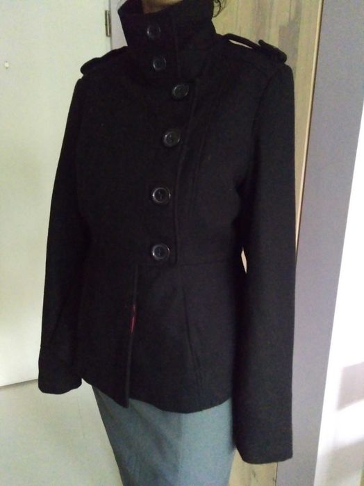 jak NOWY wełniany płaszcz damski przejściowy wiosenno-jesienny 44 XXL