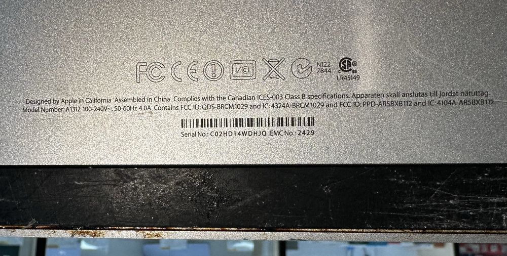 Apple IMac A1312 під відновлення