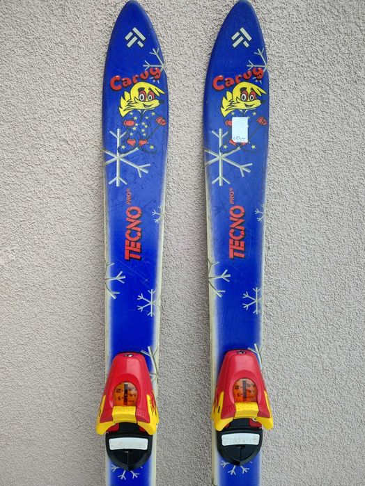 Narty dziecięce Tecno Pro Carvy 110cm z wiązaniami tanio