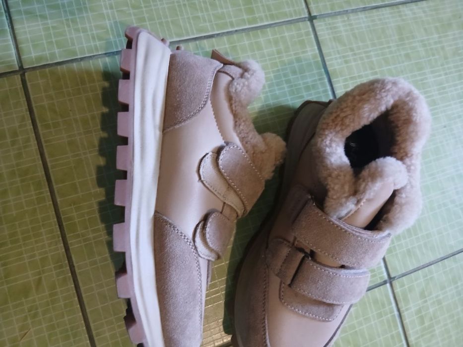 Ботинки зимові .Шкіра.Замш.