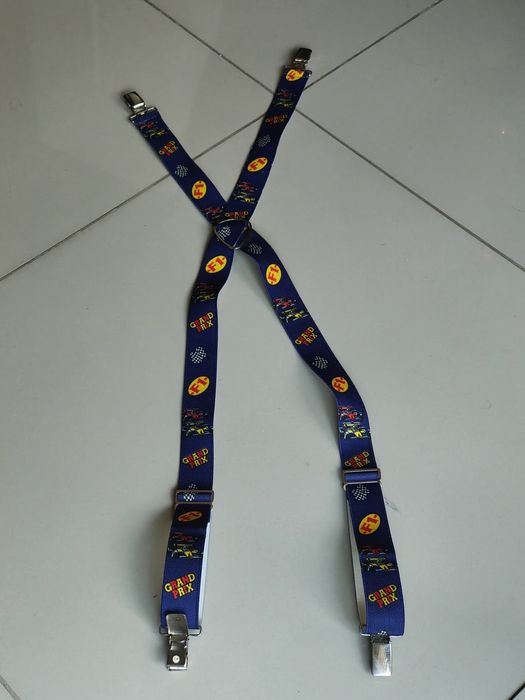 Szelki dzieciece z autkami F1 i napisem GRAND PRIX