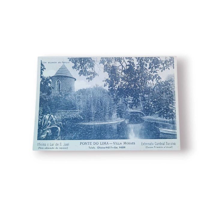 Postal Antigo Ponte de Lima – Villa Moraes (Externato Cardeal Saraiva)