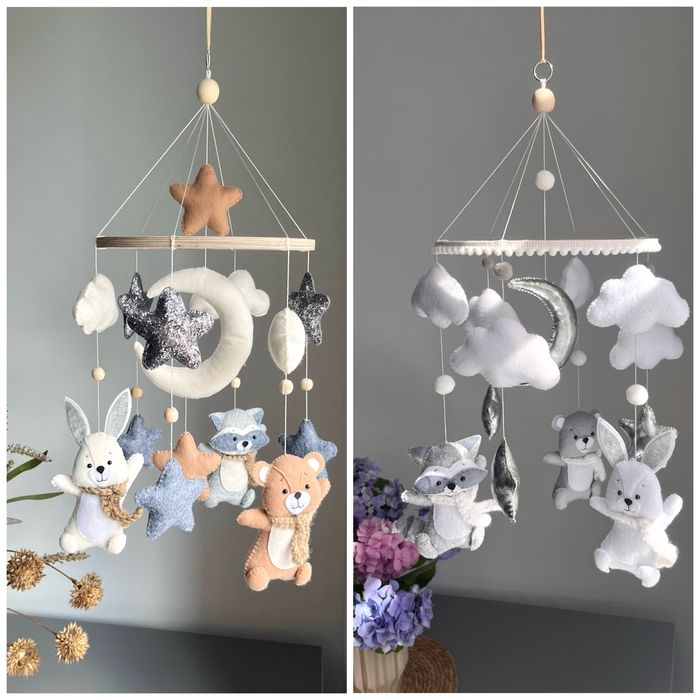 Мобілі ручної роботи, мобиль на ліжечко, подарунок для малюка
