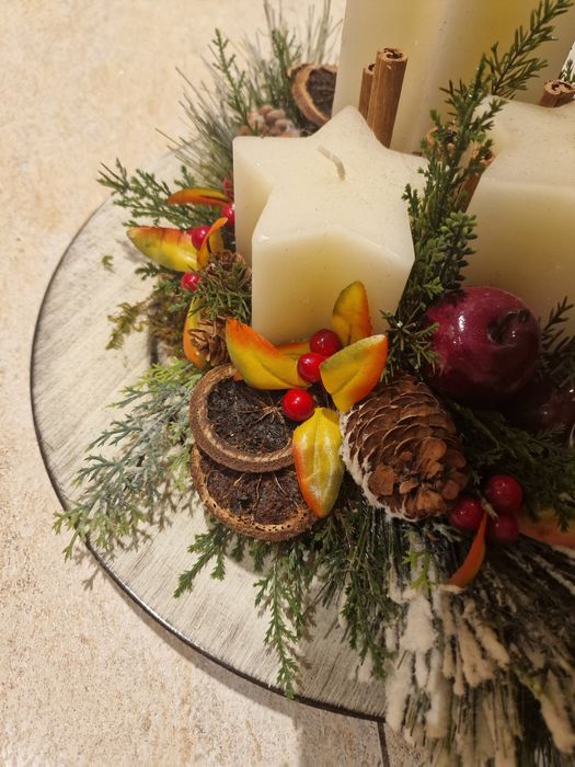 Stroik świąteczny duży 38cm średnica