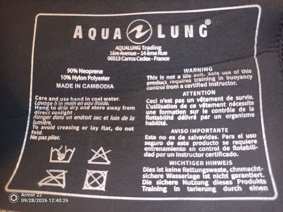Fato mergulho semi seco Aqualung Solaflex 7mm/8mm