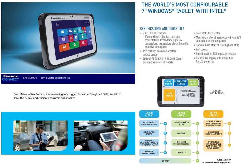 Panasonic Toughpad FZ-M1 | Tablet PC | Windows 10 Pro | Robusto
