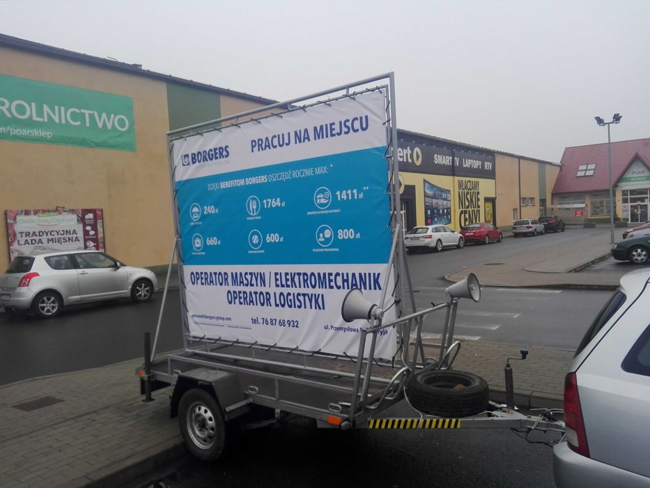 Przyczepa Reklamowa  REKLAMA MOBILNA Amepio Legnica