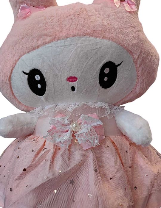 HELLO KITTY Maskotka Pluszak Łososiowa Przytulanka MY MELODY 45 cm