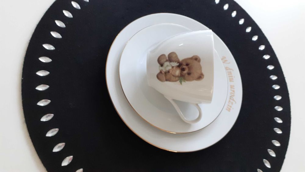 Zestaw 3el porcelana dla dziecka urodziny