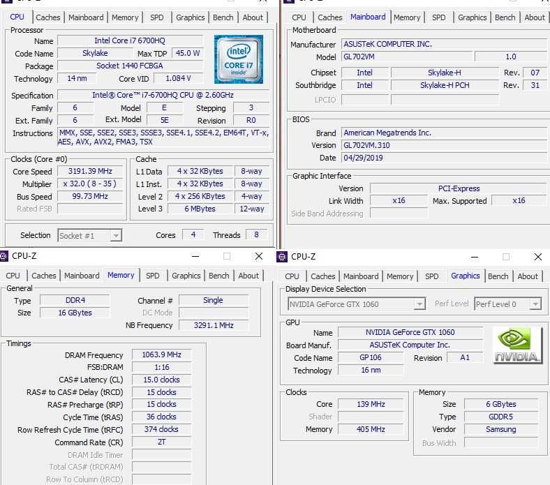 Asus ROG Strix GL702VM - Intel Core i7 - 16GB Ram - GTX 1060 6 GB