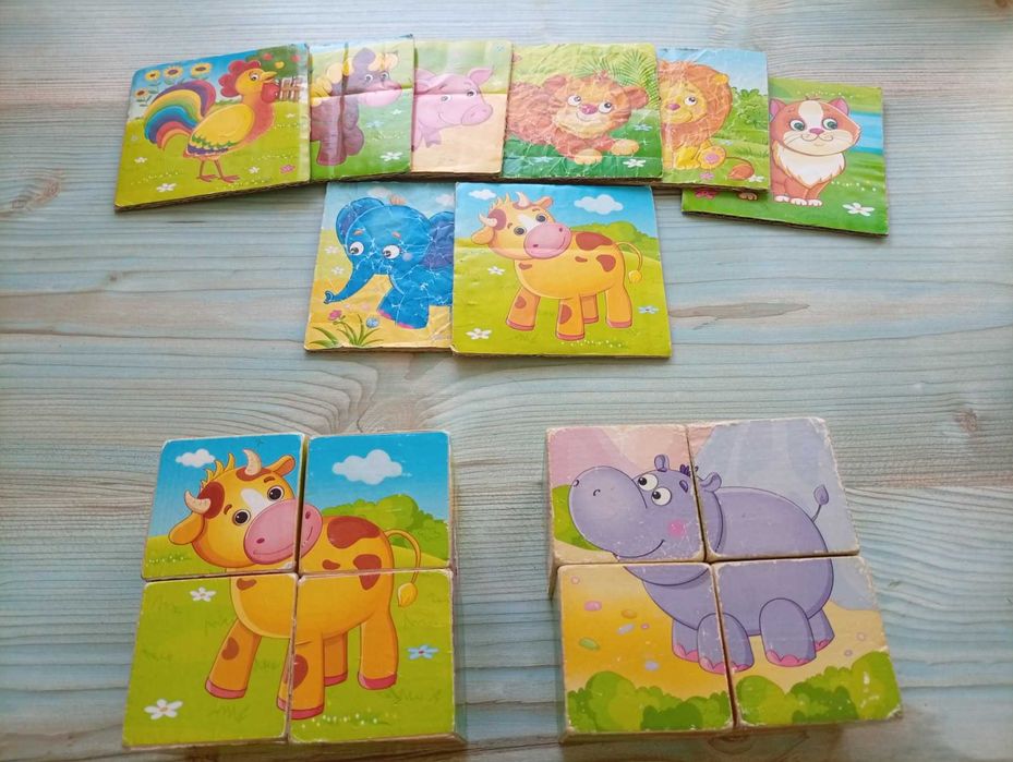Дерев’яні кубики «Ферма» і "Зоопарк"