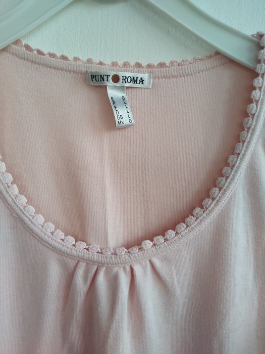 Top / camisola cor de rosa - Punto Roma - Tamanho L