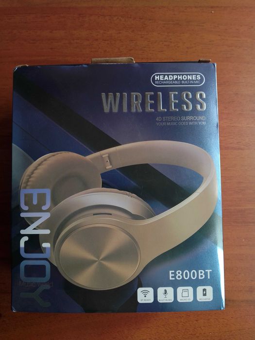 Беспроводные полноразмерные Bluetooth наушники E800BT Коричневые