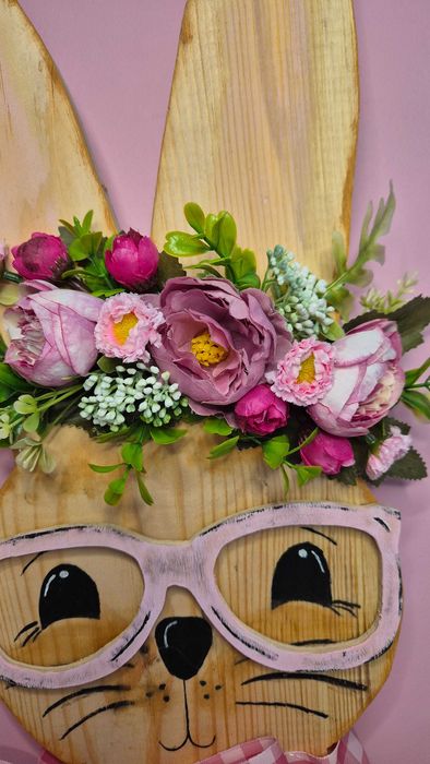 Stroik królik wianek na drzwi