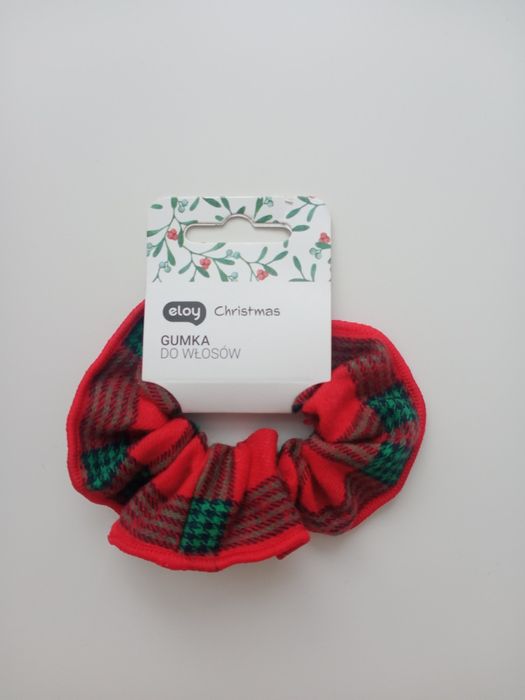 Gumka do włosów w kratkę scrunchie