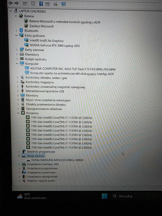 Laptop gamingowy Asus TUF F15 FX516P