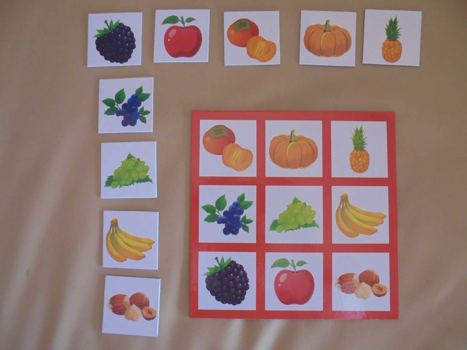 Jogo 3 em 1 Loto dos Frutos lindo