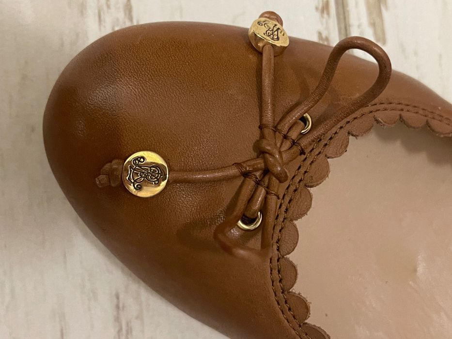 Ralph Lauren Giennie super soft leather. Балетки из мягкой кожи р 37,5