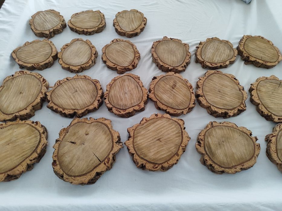 Centro de mesa em madeira de sobreiro