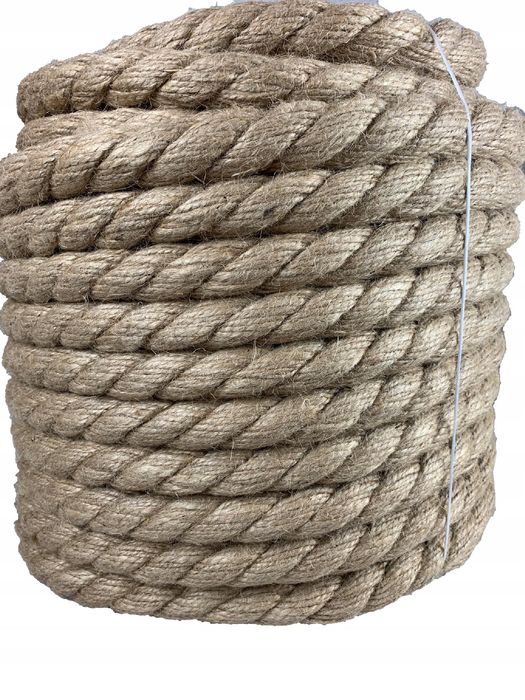 Linka lina jutowa 32 mm, drapak, żeglarska, 1 m