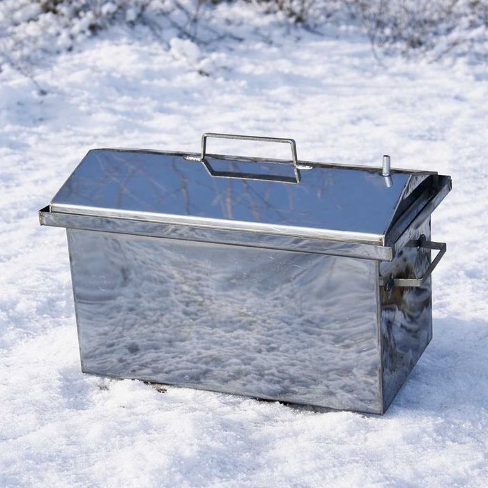 Коптильня нержавеющей стали с гидрозатвором Коптилка для копчения 2мм