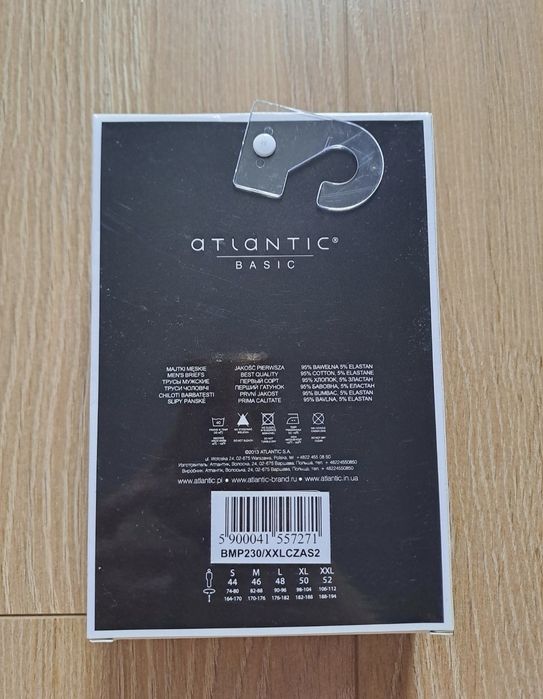 Slipy męskie Atlantic super mini, rozmiar XXL, 2PACK, czarne