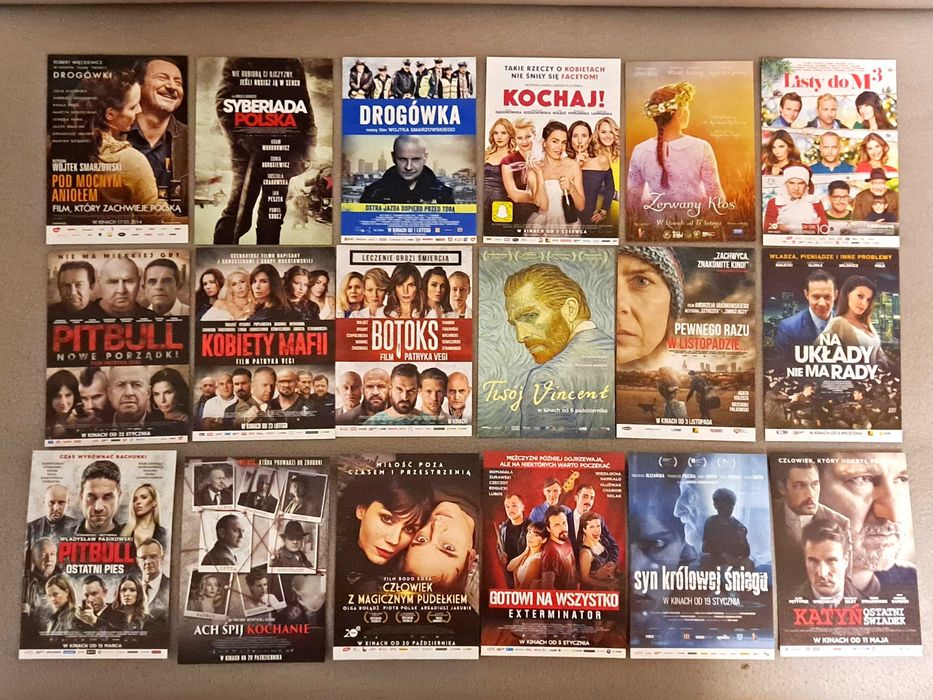 mini plakaty polskich filmów - zestaw 50 szt