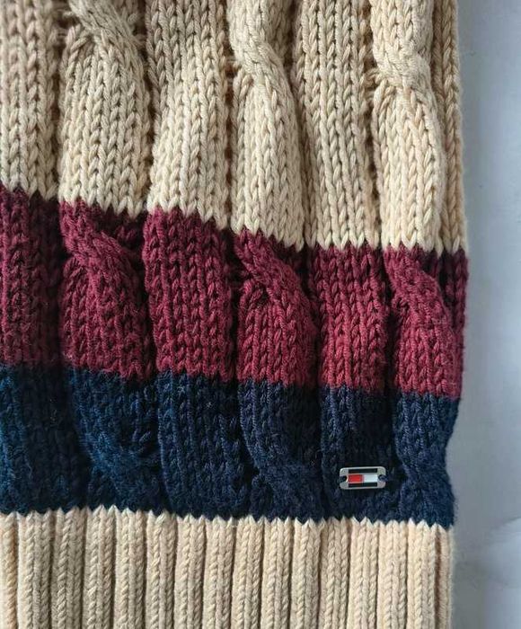 Tommy Hilfiger beżowy sweter M bawełna