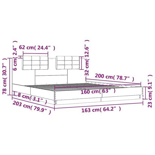Cama 180x200 com LED