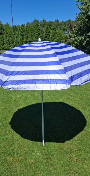 Materac jednoosobowy dmuchany + parasol plażowy