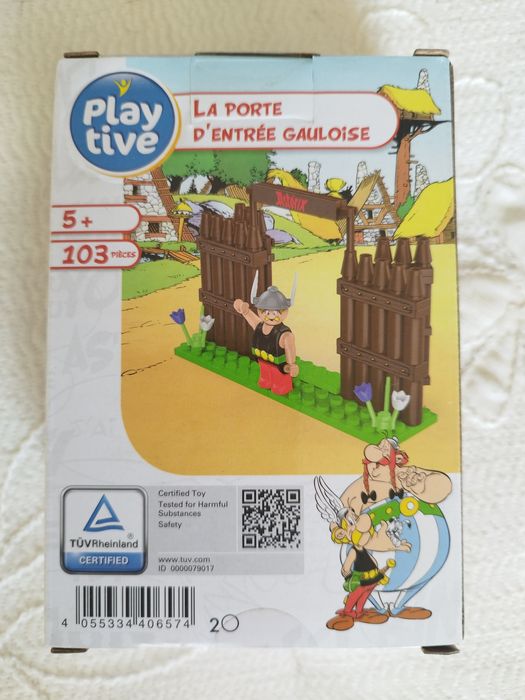 Caixa de brinquedos estilo Lego.  da história em quadrinhos Asterix e