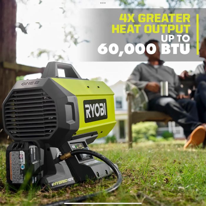 Газовая гибридная аккумуляторная пушка RYOBI PCL801B 18v ONE+, 230v