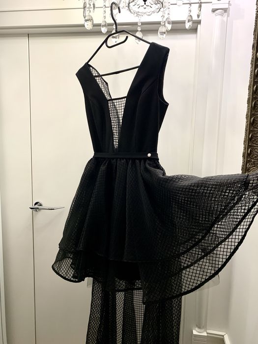 SIMPLE sukienka Z TRENEM karnawalowa na wesele rozm 36 - jak NOWA