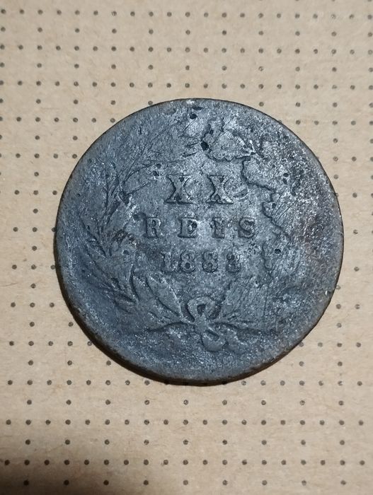 Lote de 3 moedas de XX Reis de 1883