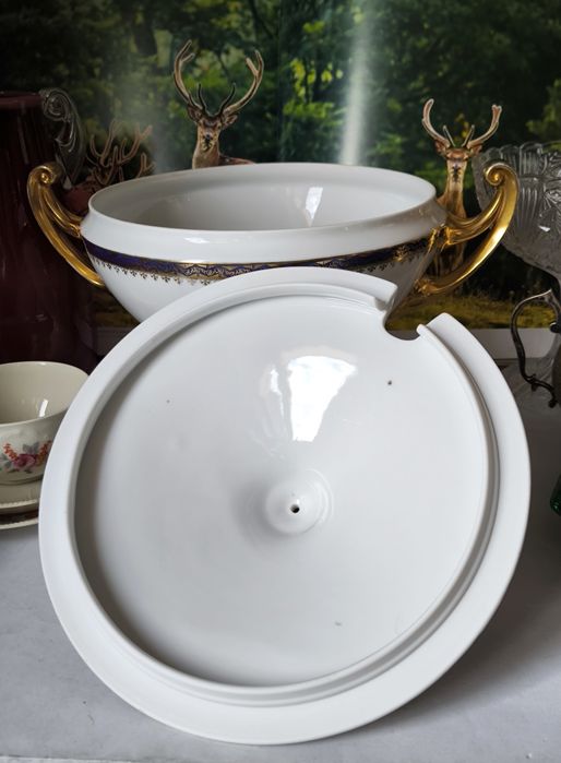 Waza Epiag + przyprawnik piękna stara porcelana