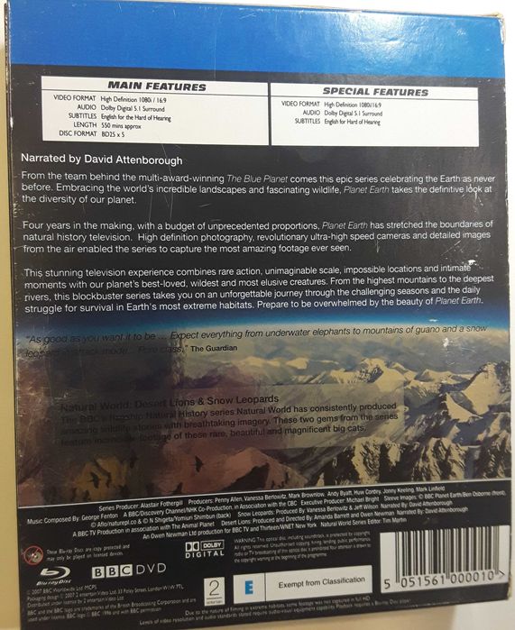 Planet Earth - The Complete Series (5 płyt Blu Ray)