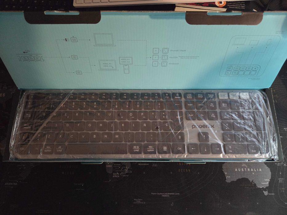 Teclado Wireless Phoenix K300 Novo Layout Português PT-PT Novo com Caixa