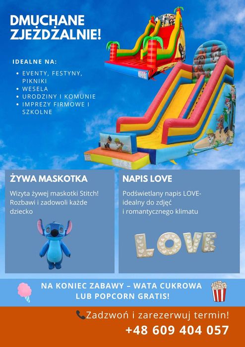 Wynajem Dmuchanych Atrakcji Dla Dzieci