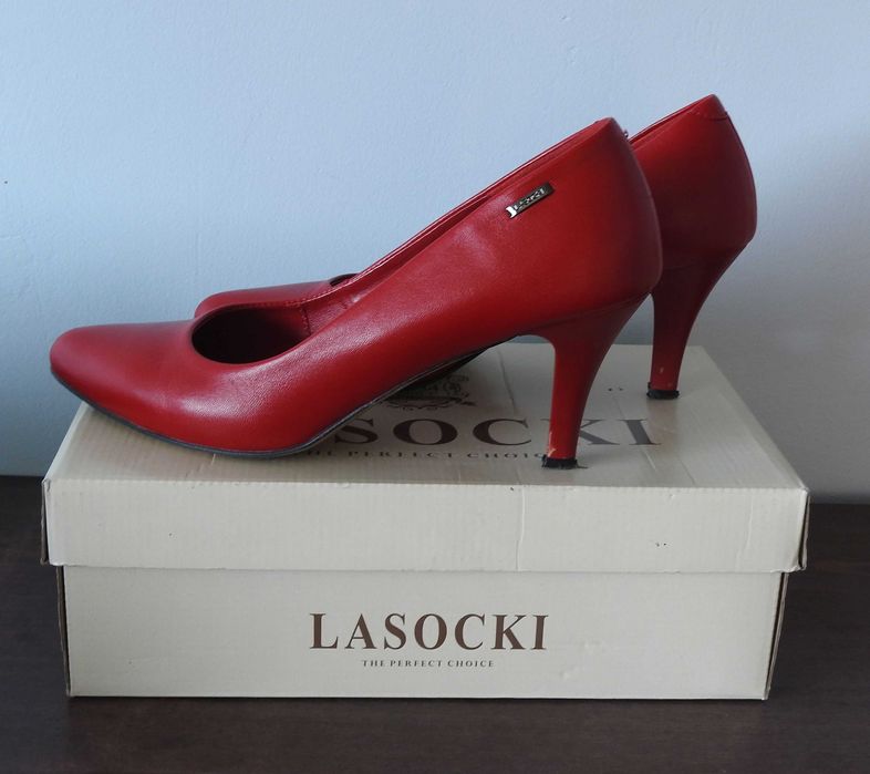 Lasocki czerwone czółenka 40 rozmiar