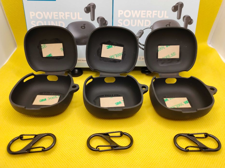 Чехол силиконовый на наушники Anker Soundcore P20i / R50i + карабин!