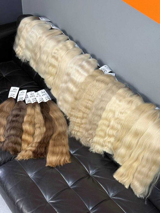 Włosy słowiańskie PREMIUM 45-70cm | Proste / Fale / Loki | Raty 0%